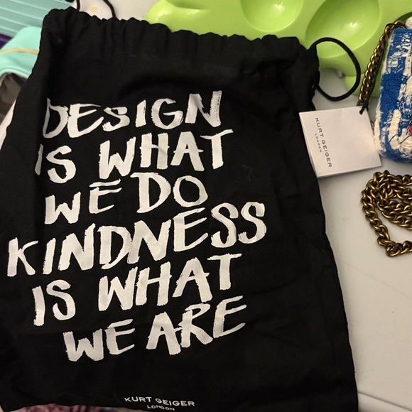 Kurt Geiger Blue and White Patterned Mini Bag - Picture 4 of 8